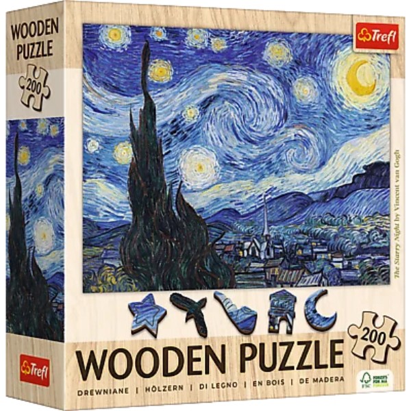 Фото - Пазлы (8+) Trefl Wooden Звездная ночь 200 эл. (02489)