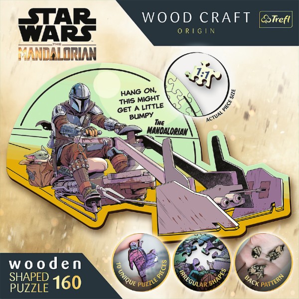 Фото - Пазли (5-7 років) Trefl Wooden Star Wars Мандалорець - возз'єднайтеся 160 ел. (01871)
