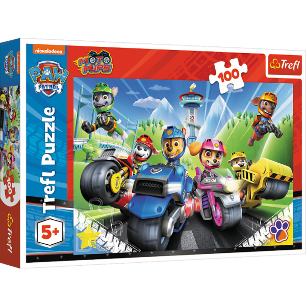Фото - Пазли (5-7 років) Trefl Paw Patrol Щенячий патруль на мотоциклах 100 ел. (64305)