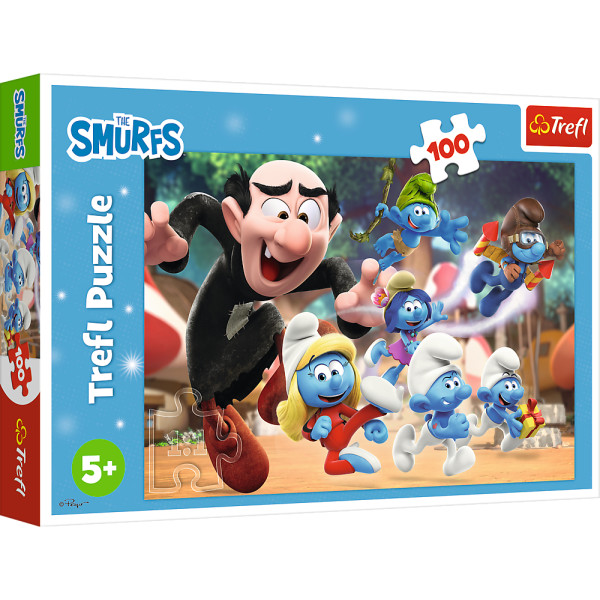 Фото - Пазлы (5-7 лет) Trefl The Smurfs Уроки папы Смурфа 100 эл. (64817)