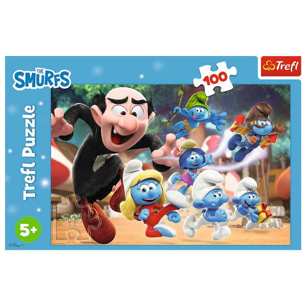 Фото - Пазлы (5-7 лет) Trefl The Smurfs Уроки папы Смурфа 100 эл. (64817)