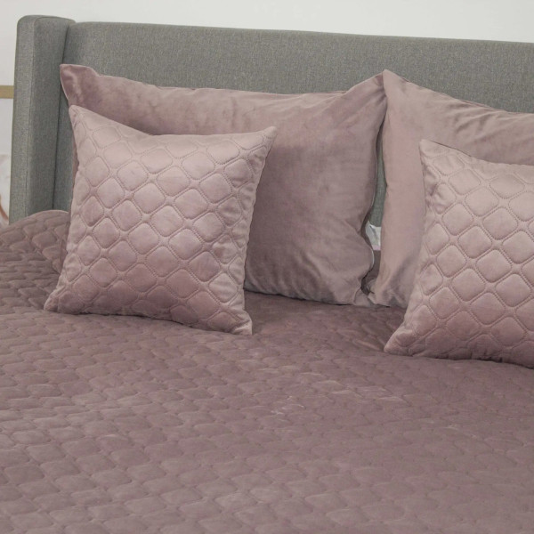 Фото - Покривало двоспальне ТЕП VELOUR 240х260 см Орхідея/Ромб круглий (4-00518_33956)