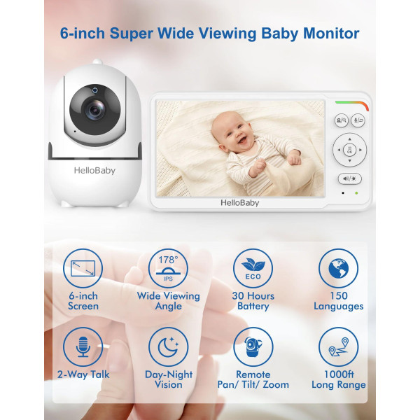 Фото - Відеоняня HELLOBABY 6 (HS083762)