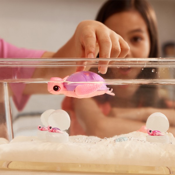 Фото - Интерактивный набор Pets & Robo Alive Mama&Baby Surprise S1 – МАМА ЧЕРЕПАХА С СЮРПРИЗОМ (9560)