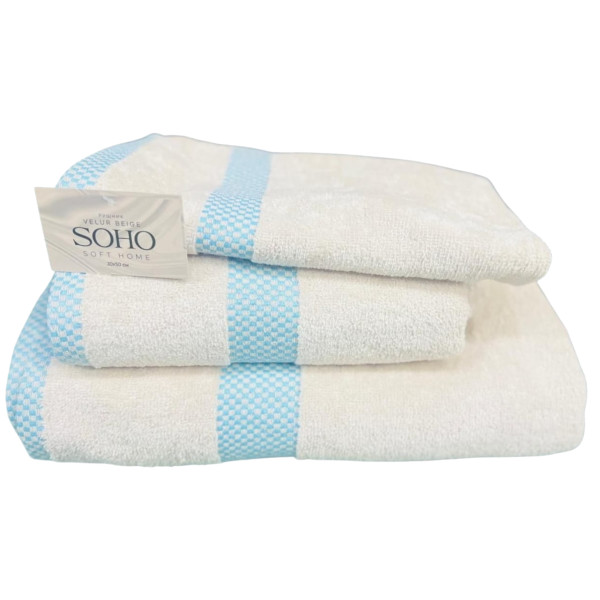 Фото - Рушник банний SOHO 70х140 бавовна 100% Velur Beige