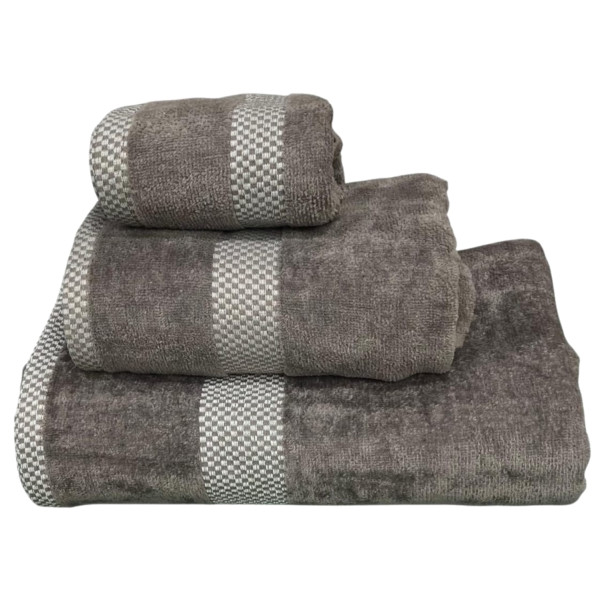 Фото - Набір рушників SOHO 50х90+70х140 см бавовна 100% Velur Coffe