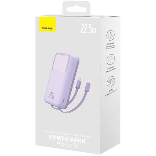 Фото - Батарея мобильная Baseus Comet Series 20000mAh 22,5W PD,QC USB-C,USB-A, with Cable Lightning/USB-C Purple (PPMD020105)