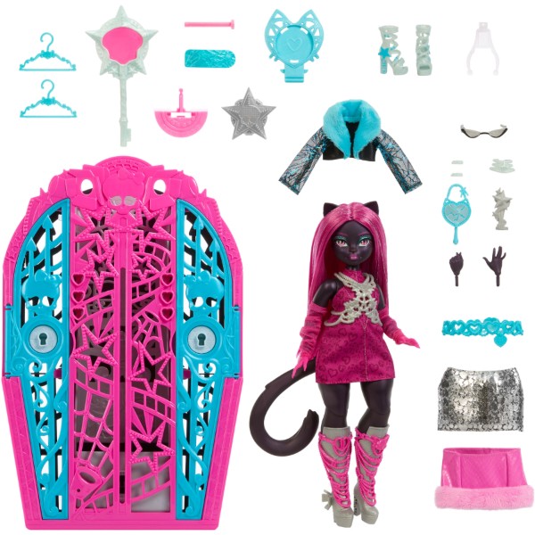 Фото - Лялька Monster High Таємниці Жахлівуда Жахо-секрети Кетті Нуар (JBG82)