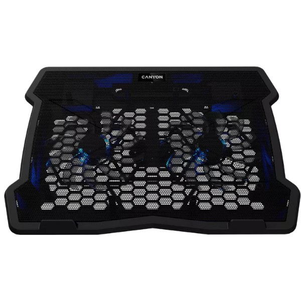 Фото - Підставка під ноутбук охолоджуюча Canyon NS03 2Fan 2USB LED Black (CNE-HNS03)