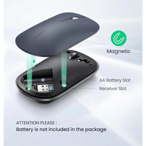 Фото - Мышь беспроводная UGREEN MU001 Black (90372)