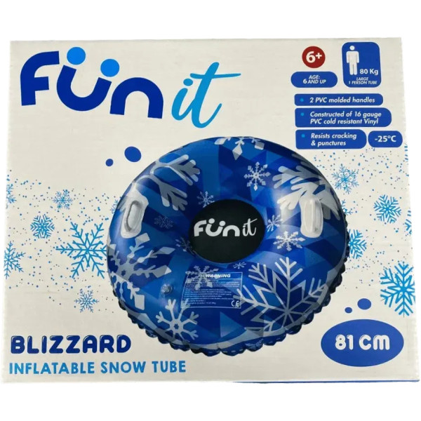 Фото - Надувні санчата Bottari тюбінг BLIZZARD 81 см Blue (72002-IS)