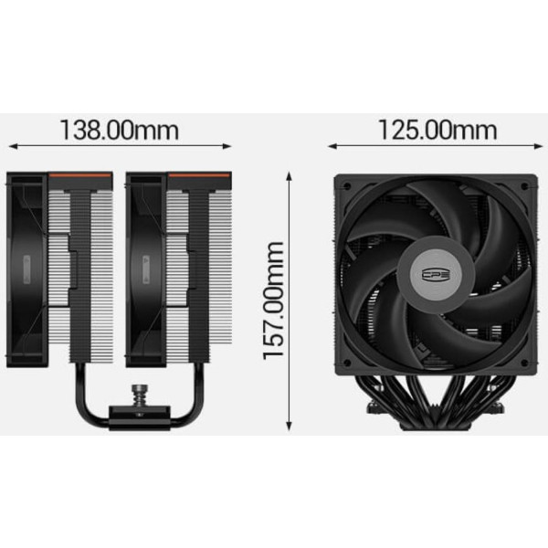 Фото - Процесорний кулер PCCooler RT620 Digital BK