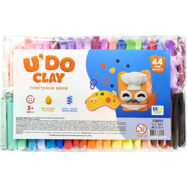 Фото - Маса для ліплення Strateg U'DOClay 44 шт. (30901)
