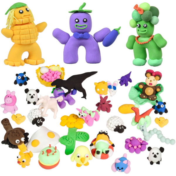 Фото - Маса для ліплення Strateg U'DOClay 16 шт. (30902)