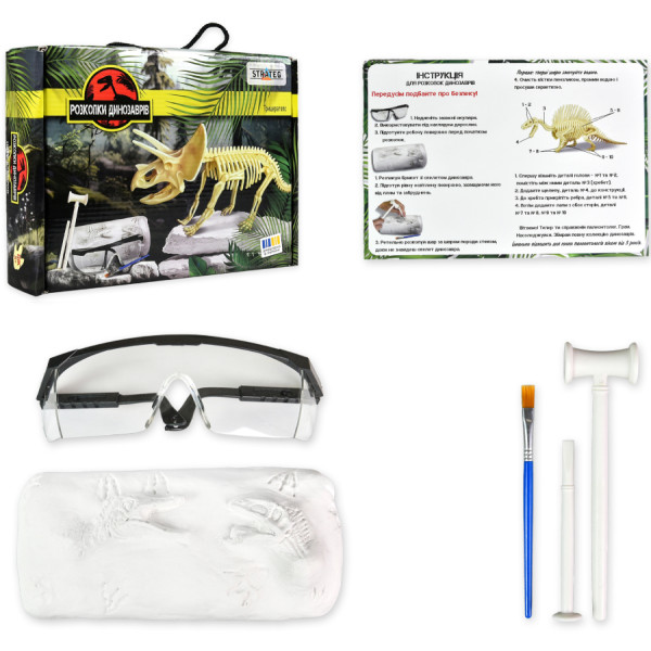 Фото - Набір для дослідження Strateg Трицератопс укр. (30833)