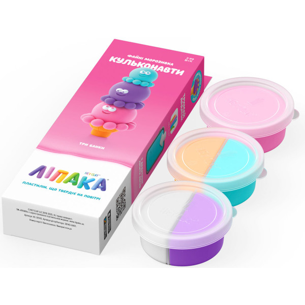 Фото - Маса для ліплення Ліпака КЛАСНЕ МОРОЖЕНЕ: КУЛЬКОНАВТИ (30143-UA01)