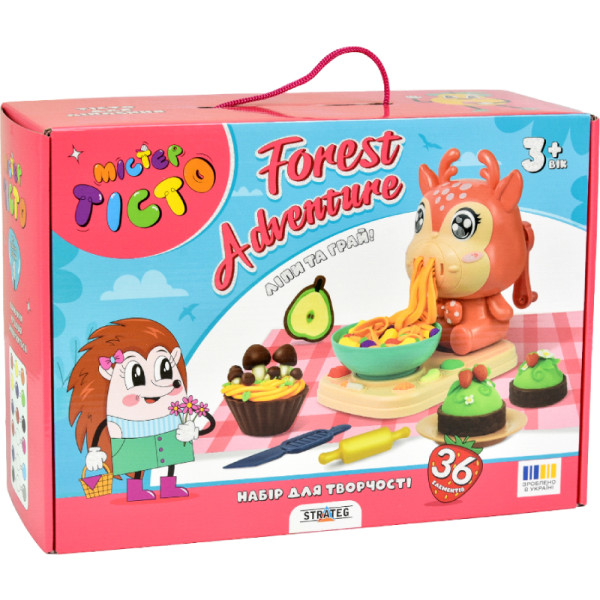 Фото - Ліплення з тіста Strateg Містер тісто Forest adventure українською мовою (41034)