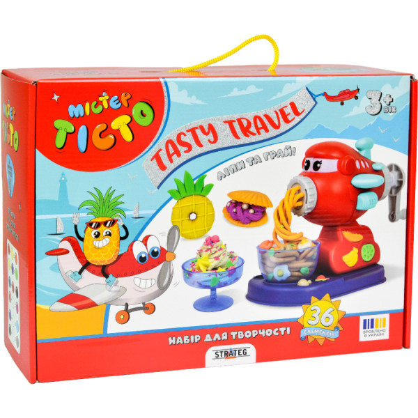 Фото - Ліплення з тіста Strateg Містер тісто Tasty travel українською мовою (41038)