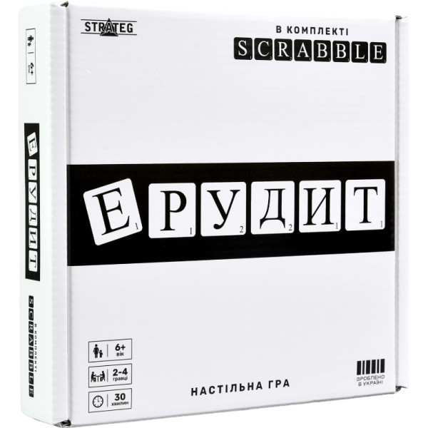 Фото - Настільна гра (5-7 років) Strateg Ерудит чорно-білий українською мовою (30640) Фото - Настільна гра (5-7 років) Strateg Ерудит чорно-білий українською мовою (30640)