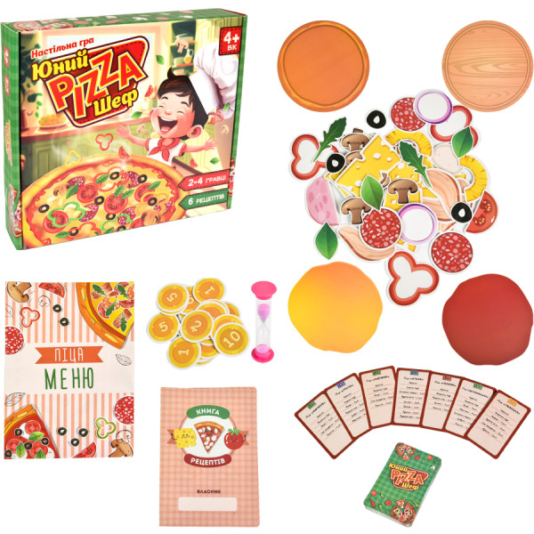 Фото - Настольная игра (3-4 года) Strateg Юный Pizza Шеф на украинском языке (30781)