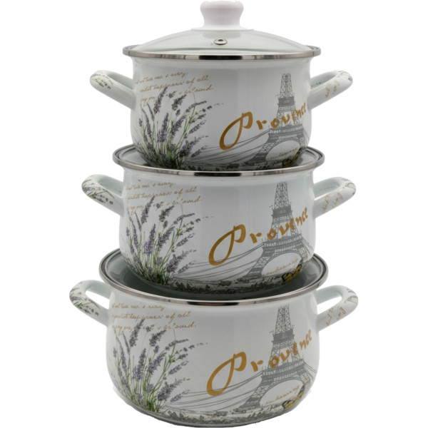 Фото - Набір каструль VERONA 1,6 л, 2,3 л,  3 л (VR-0001-03)