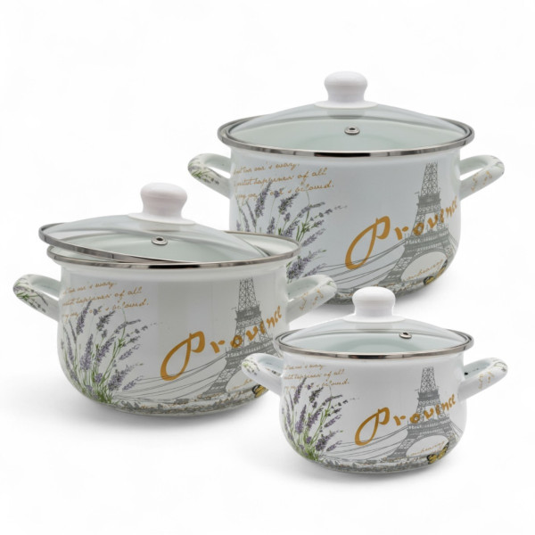 Фото - Набір каструль VERONA 1,6 л, 2,3 л,  3 л (VR-0001-03)