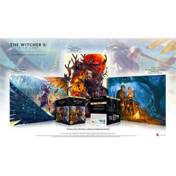 Фото - Пазли (8 +) Good Loot The Witcher 3 Wild Hunt 10 Years Of Killing Monsters Trilogy 3x1000 ел. (5908305250029)