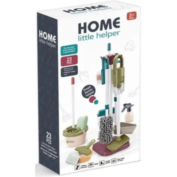 Фото - Сюжетно-ролевая игра. Дом. Бытовая техника Bambi набор для уборки 667-58 со стойкой и пылесосом 23 пр. (1171371)