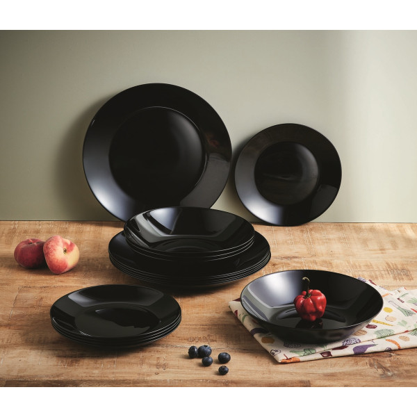 Фото - Столовий сервіз Luminarc ZELIE BLACK 18 пр. (V3894)
