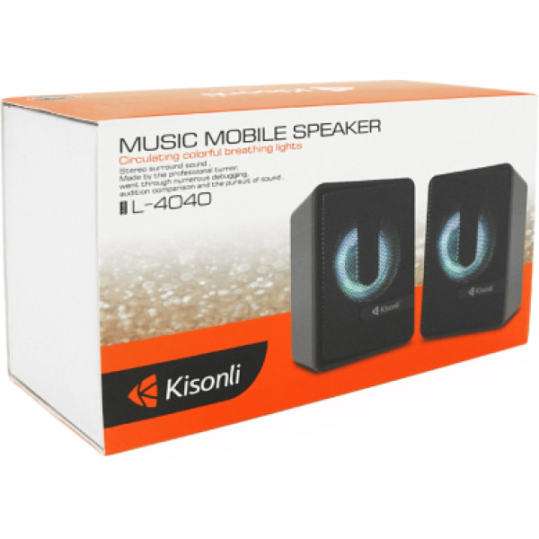 Фото - Комп'ютерна акустика компактна 2.0 Kisonli L-4040 Black