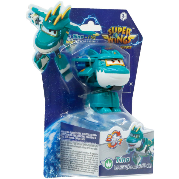 Фото - Колекційна фігурка Super Wings Transform-a-Bots Tino (EU780037)