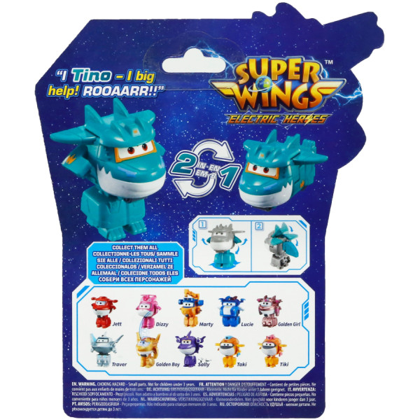 Фото - Колекційна фігурка Super Wings Transform-a-Bots Tino (EU780037)