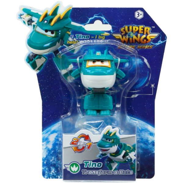 Фото - Колекційна фігурка Super Wings Transform-a-Bots Tino (EU780037)