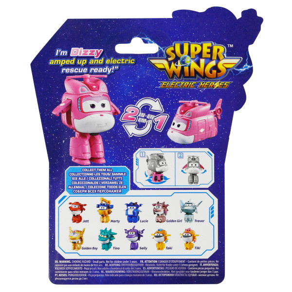 Фото - Колекційна фігурка Super Wings Transform-a-Bots Dizzy (EU780040)