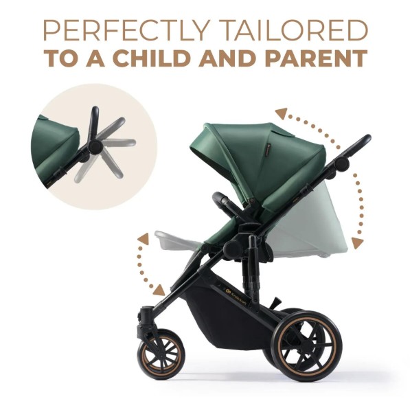 Фото - Коляска универсальная 2 в 1 Kinderkraft Prime 2 Dark Green (KSPRIM02GRE2000)