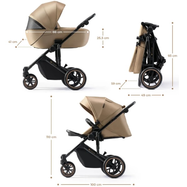 Фото - Коляска универсальная 2 в 1 Kinderkraft Prime 2 Sandrose Beige (KSPRIM02BEG2000)