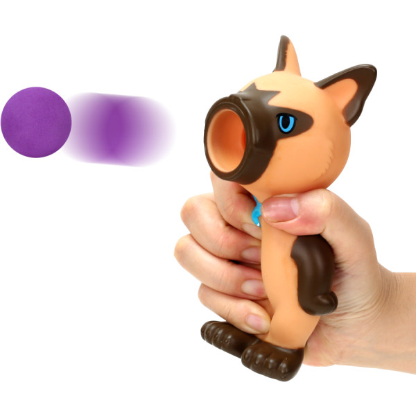 Фото - Антистрес іграшка HOGWILD Стріляюче звірятко Сіамський кіт (HW54810)