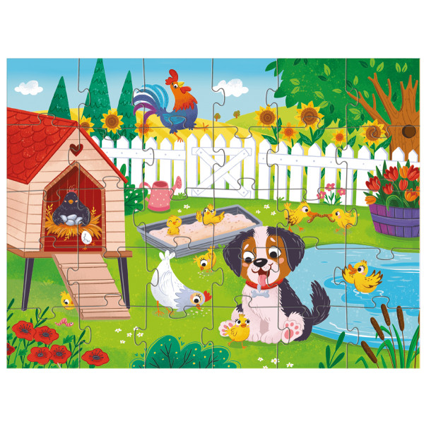 Фото - Пазли (3-4 роки) Dodo Песик і курчата 30 ел. (300681)