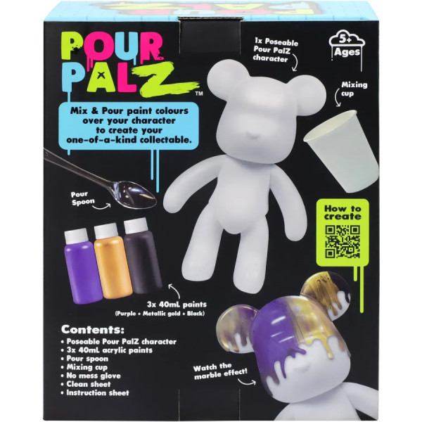 Фото - Набір для декупажу та розпису Pour Palz Ведмедик Опівнічне золото S2 (GS-G25029)