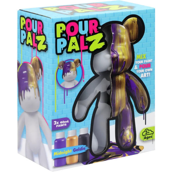 Фото - Набір для декупажу та розпису Pour Palz Ведмедик Опівнічне золото S2 (GS-G25029)