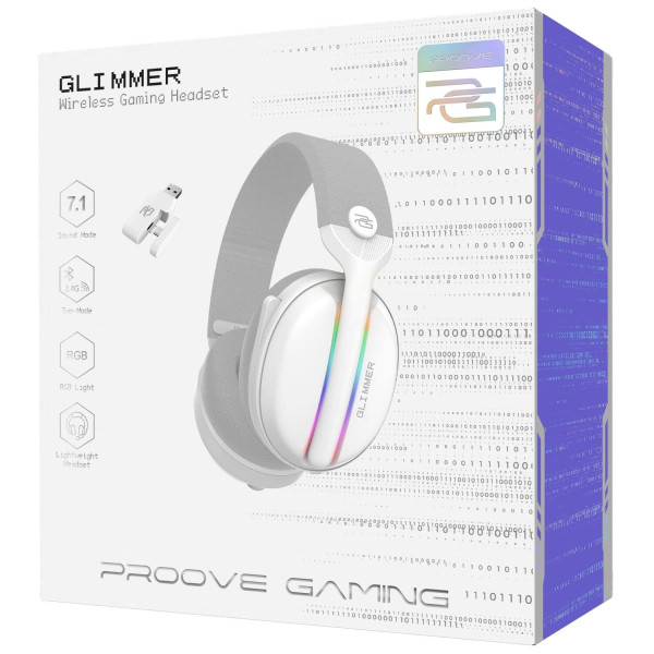 Фото - Гарнітура бездротова ігрова Proove Gaming Glimmer (APP) White/Purple (WHGL00022017)