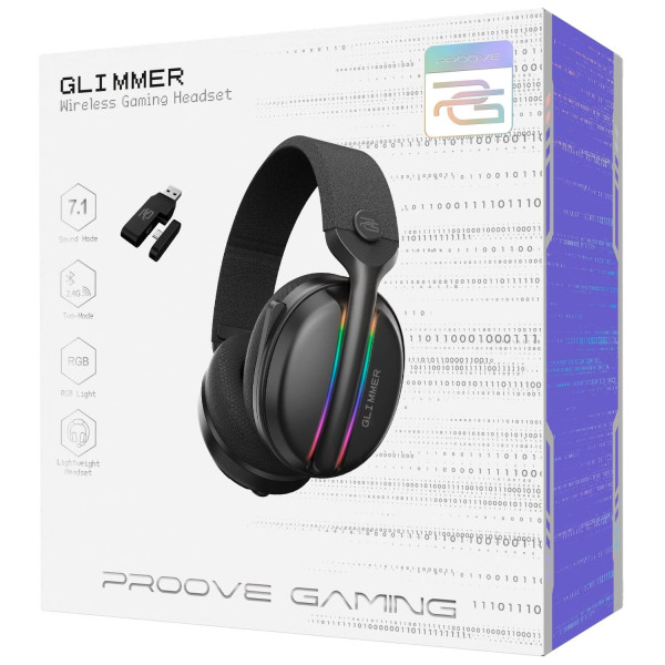 Фото - Гарнітура бездротова ігрова Proove Gaming Glimmer (APP) Black/Purple (WHGL00022016)