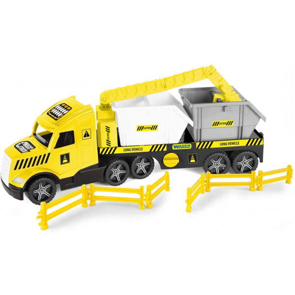 Фото - Наземна спецтехніка Wader ''Magic Truck Technic 'Magic Truck Technic" з будівельними контейнерами (36470)