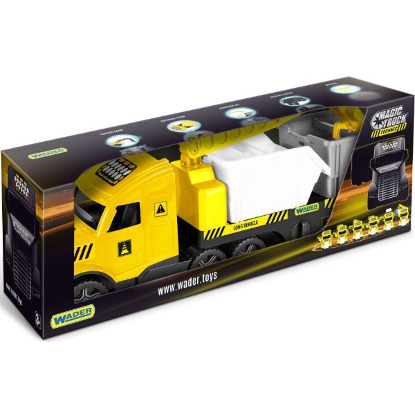 Фото - Наземная спецтехника Wader Magic Truck Technic со строительными контейнерами (36471)