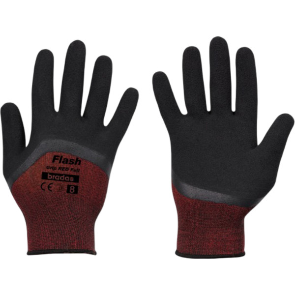 Фото - Рукавички садові BRADAS Flash Grip Red Full з латексним покриттям, розмір 10, 12 пар Червоні (RWFGRDF10) Фото - Рукавички садові BRADAS Flash Grip Red Full з латексним покриттям, розмір 10, 12 пар Червоні (RWFGRDF10)