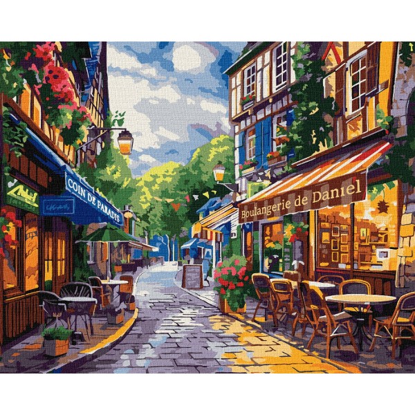 Фото - Картина за номерами Ideyka Вуличка у Франції ©art_selena_ua 40х50 см (KHO3651)