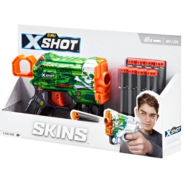 Фото - Бластер однозарядний
ZURU X-Shot Skins Menace Camo 8 патронів (36515A)