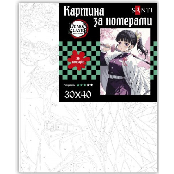 Фото - Картина за номерами Santi Demon Slayer. Shinobu Kocho 30х40 см (955044)