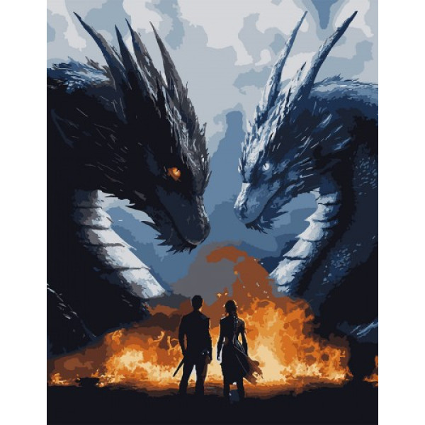Фото - Картина за номерами Santi 4 крило. Вершники драконів 40х50 см (955047)