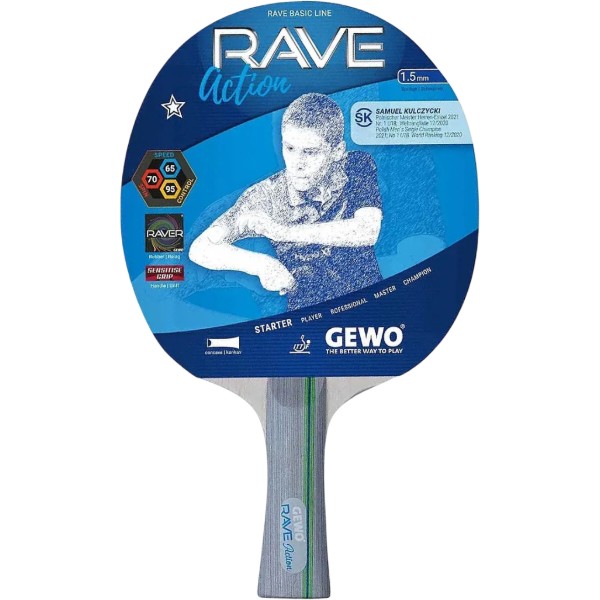 Фото - Ракетка для настільного тенісу Gewo Rave Action FL (860000001)